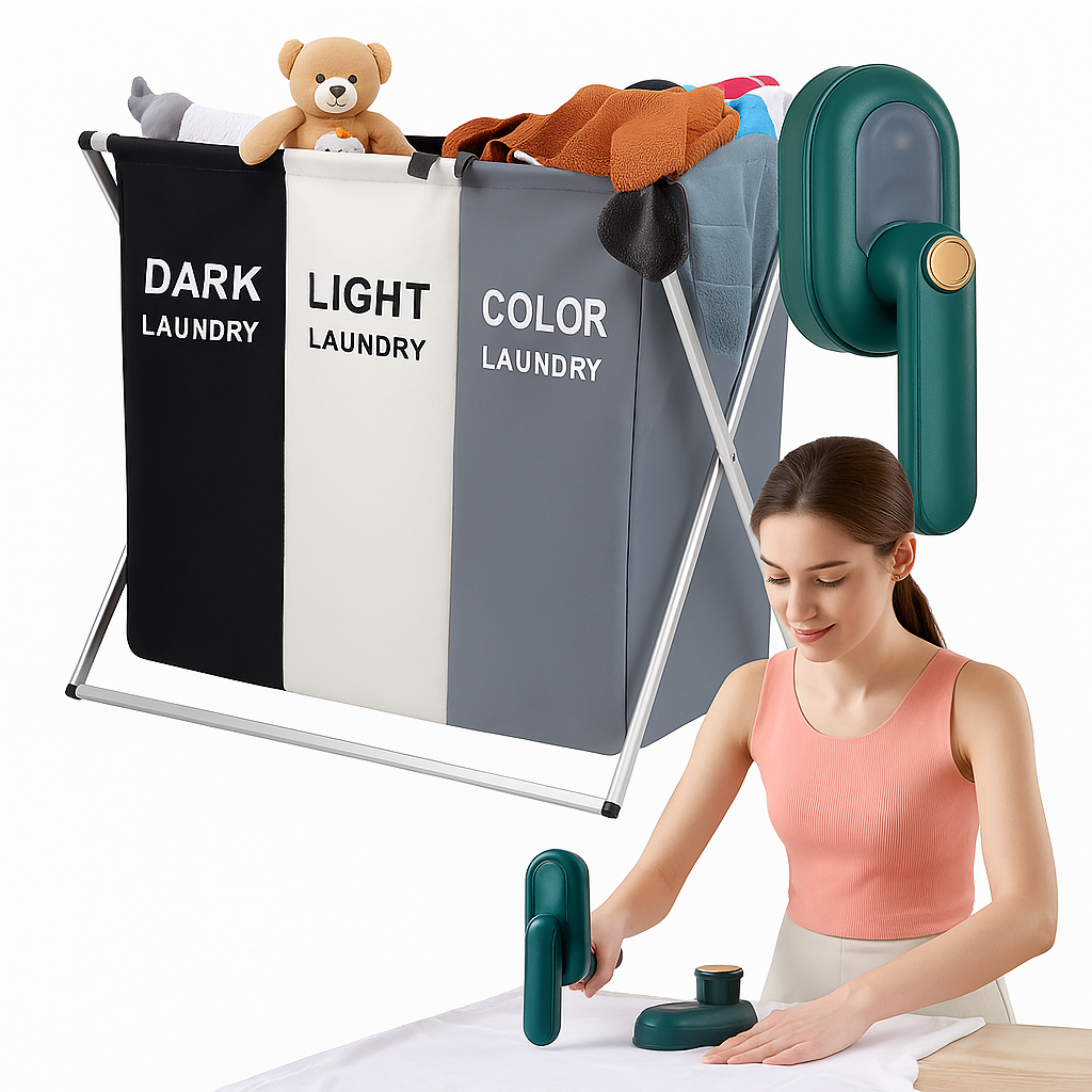 Organizador de ropa sucia + Plancha  portatil