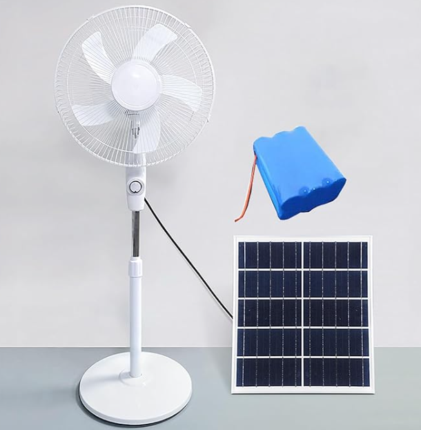 ABANICO SOLAR RECARGABLE DE 16 PULGADAS MD-12103